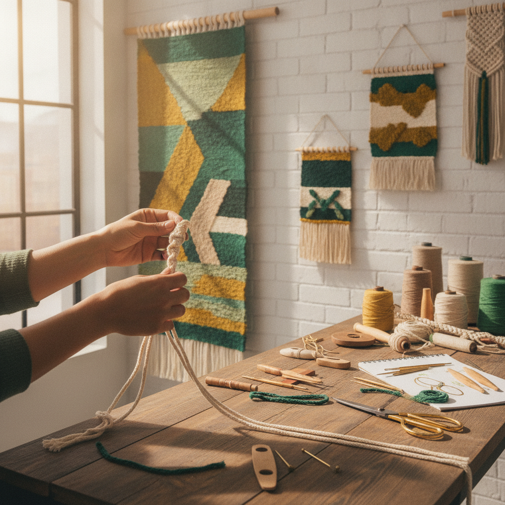Macramê e Tapeçaria: Do Primeiro Nó à Peça Decorativa